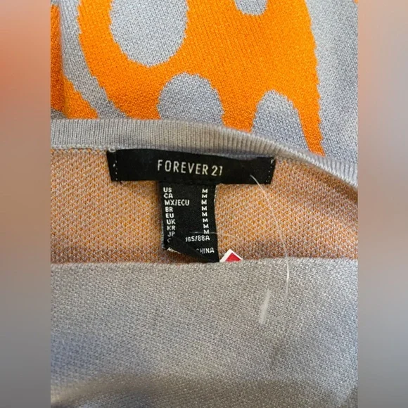 FOREVER 21 Halter Top Flame Mini Dress SZ M New With Tags Gray Orange Flames - Picture 6 of 8